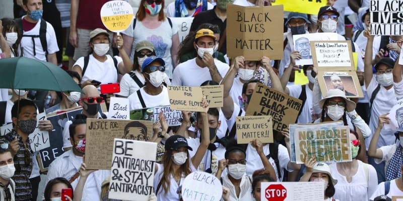 「黒人の命守れ」大阪でデモ行進　千人結集、「日本にも人種差別」