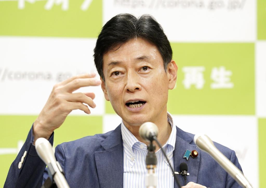 西村担当相、経済活動引き上げ「変更せず」　東京で４７人感染