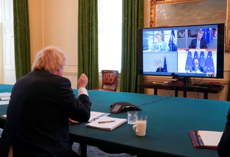 英ＥＵ、ＦＴＡ合意に向け交渉加速で一致　首脳がテレビ会談