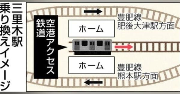 三里木駅「対面乗り換えに」　アクセス鉄道計画、熊本空港は高架に
