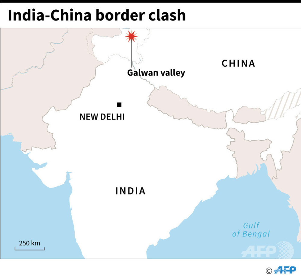 中印が係争地で衝突 インド兵20人死亡