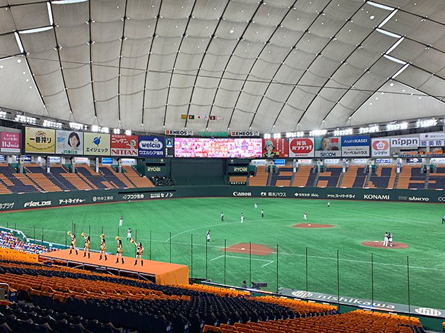プロ野球では、叫んだっていいのだ。観客のいない東京ドームで「あっ！」。