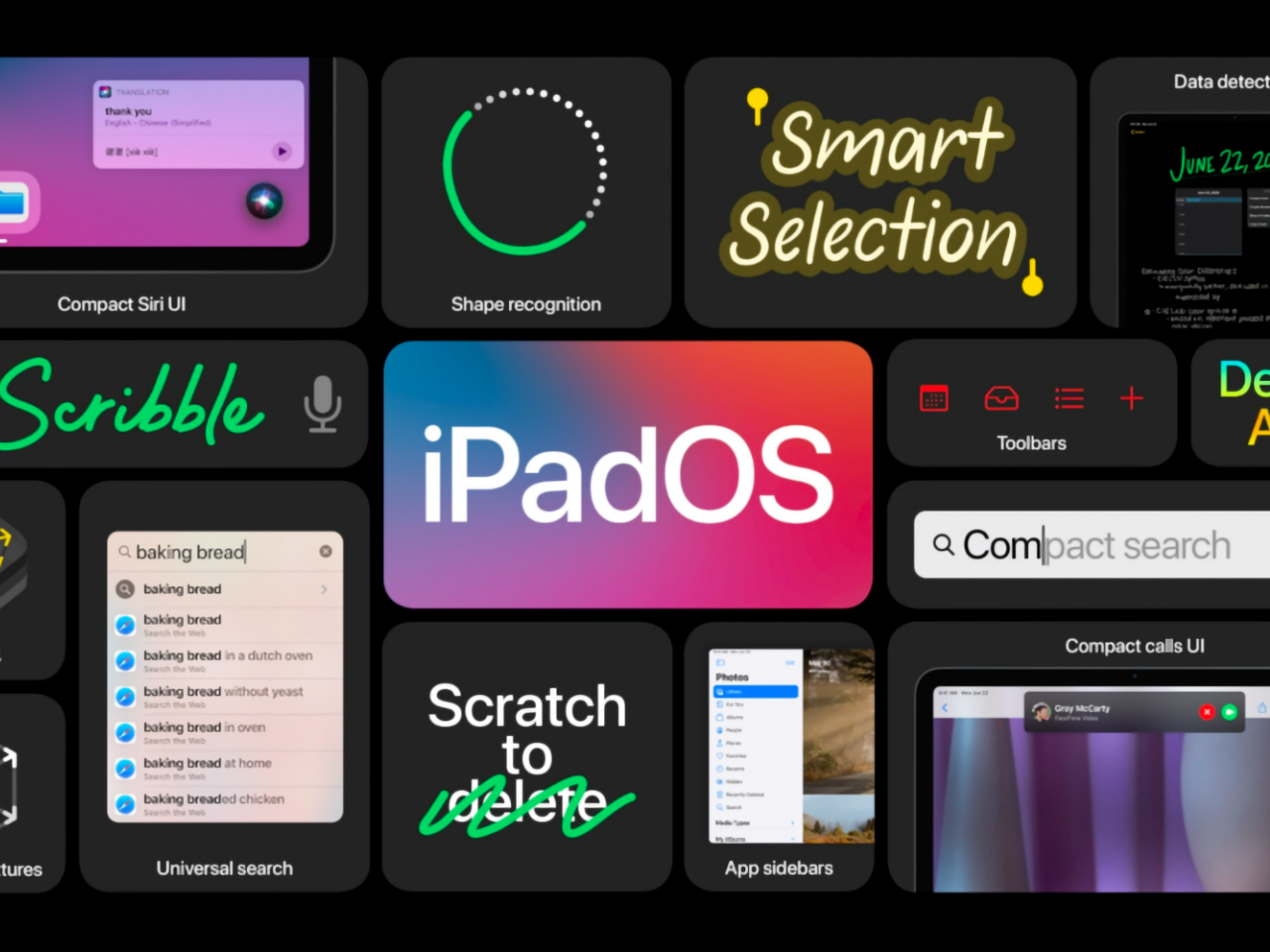 「iPadOS 14」発表--ウィジェットを強化、手書き認識機能などを追加