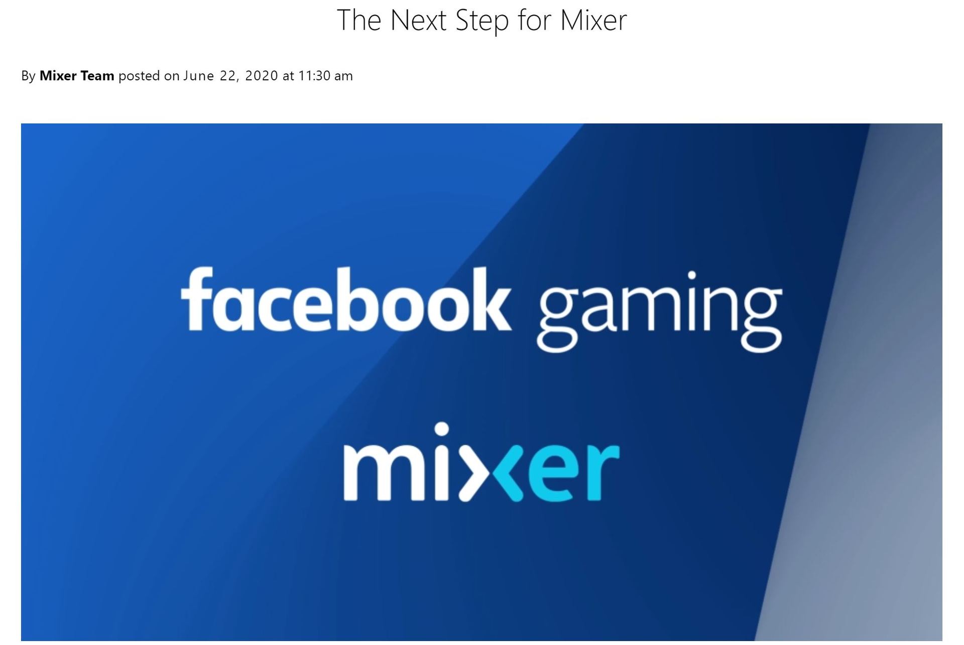 Microsoft、ゲーム実況「Mixer」を7月22日に終了　コミュニティを「Facebook Gaming」に移行し技術は「Teams」で生かす