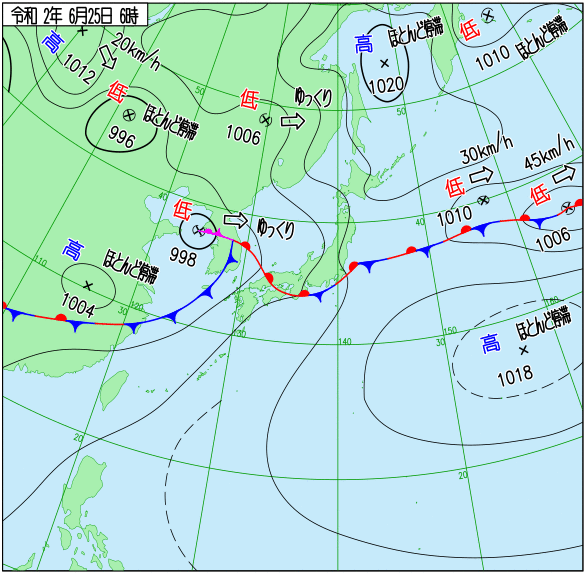 【6月25日】九州北部で局地的豪雨
