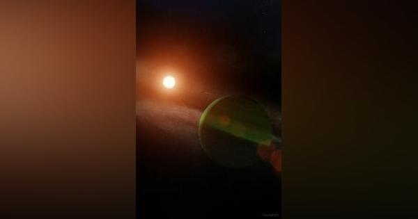 残骸円盤を持つ若い赤色矮星で見つかった海王星サイズの太陽系外惑星