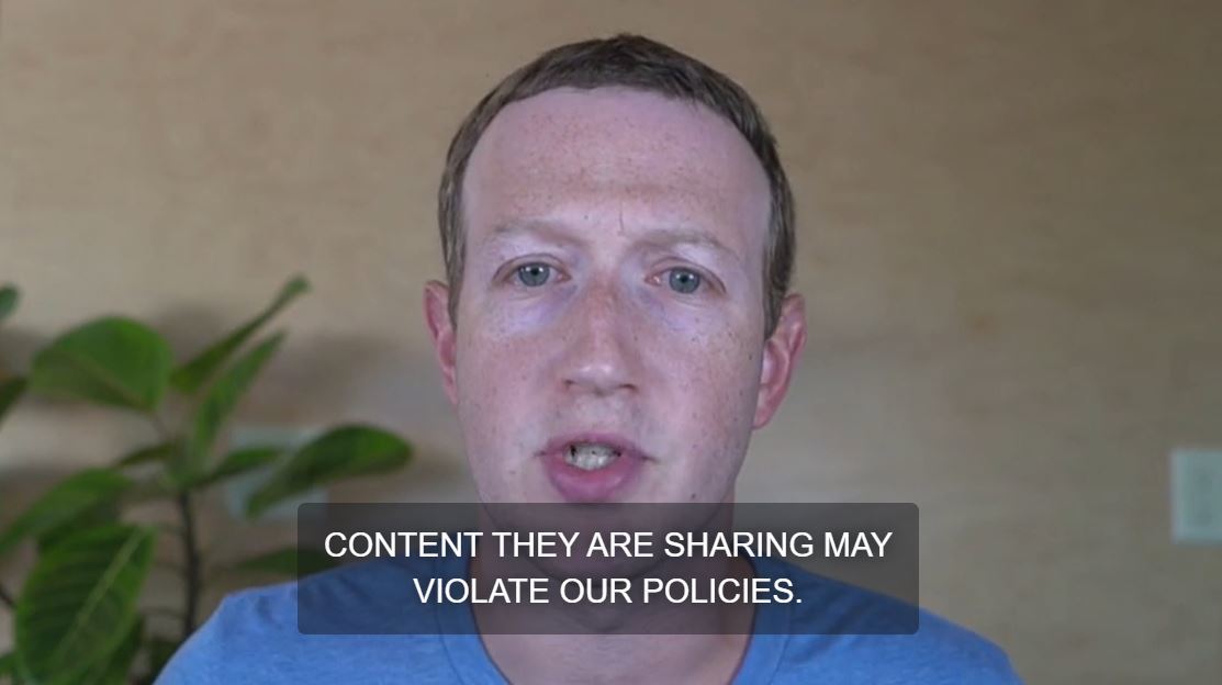 FacebookのザッカーバーグCEO、「政府高官の投稿にもラベルを付ける」と方針変更