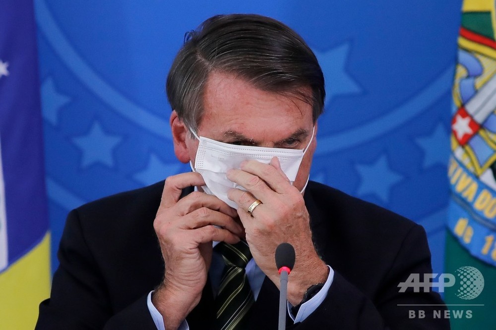 マスク着用命じられたブラジル大統領が控訴