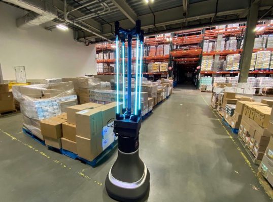 MIT製のルンバ似ロボットがボストンの食料倉庫で新型コロナを紫外線で消毒