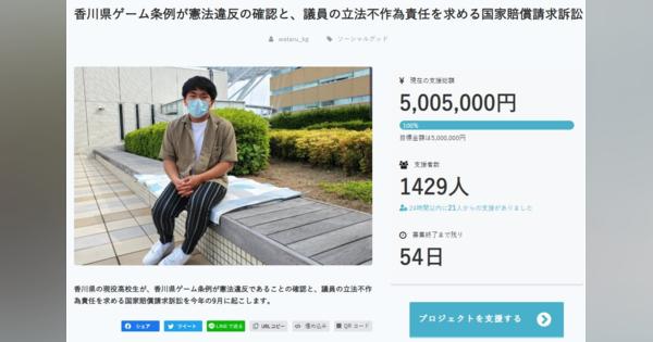 香川県のゲーム規制条例、高校生が“違憲”と県を提訴へ　クラウドファンディングで資金調達を完了