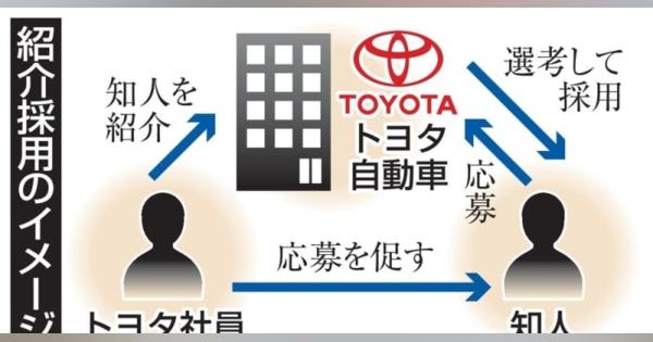 トヨタ、社員の紹介採用を導入　人材獲得の新手法、普及加速