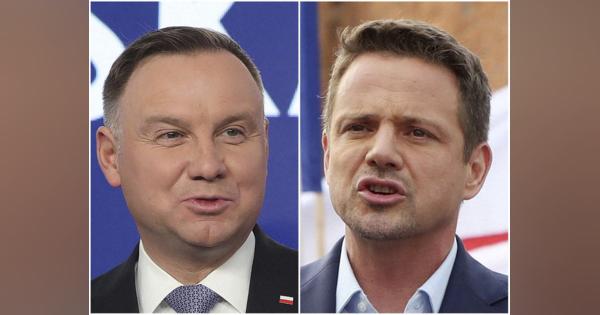強権姿勢の現職、追うリベラル派ワルシャワ市長　ポーランド大統領選12日決選投票