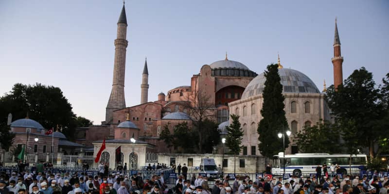 アヤソフィア、礼拝へ壁画隠す　トルコ、旧大聖堂のモスク化で