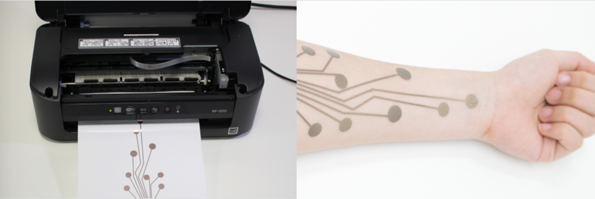 家庭用プリンタで印刷、貼れる生体センサー「PhysioSkin」　ドイツの研究チームが開発