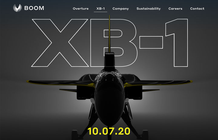 Boom、超音速実証機XB-1を10月ロールアウト　21年初飛行へ