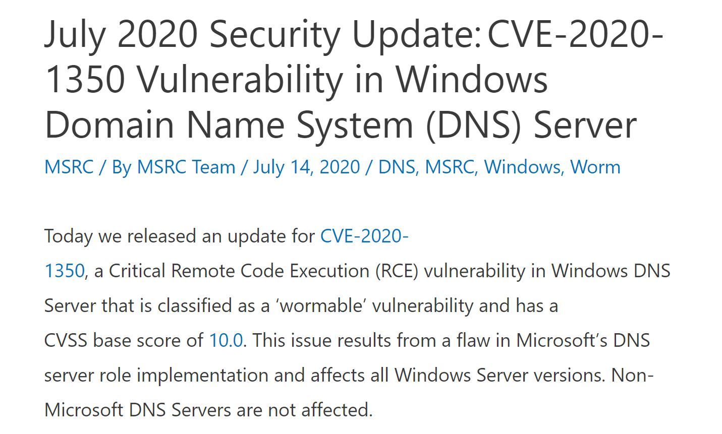 Microsoft、危険度最高の脆弱性を修正する「Windows Server」向けセキュリティ更新プログラム公開
