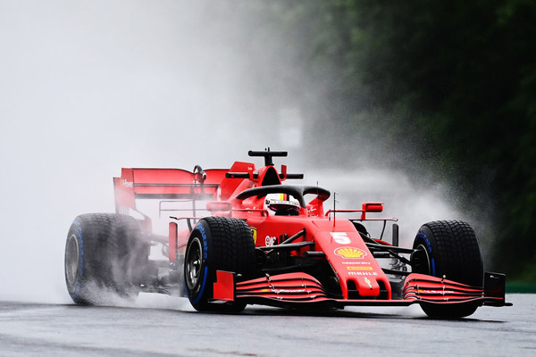 【F1 ハンガリーGP】雨のフリー走行2回目はフェラーリのベッテルが最速