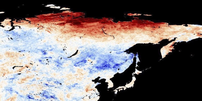 シベリアの高温、地球温暖化原因　30年間の平均より5度上回る
