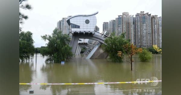長江沿岸で洪水、浸水被害も 中国・南京