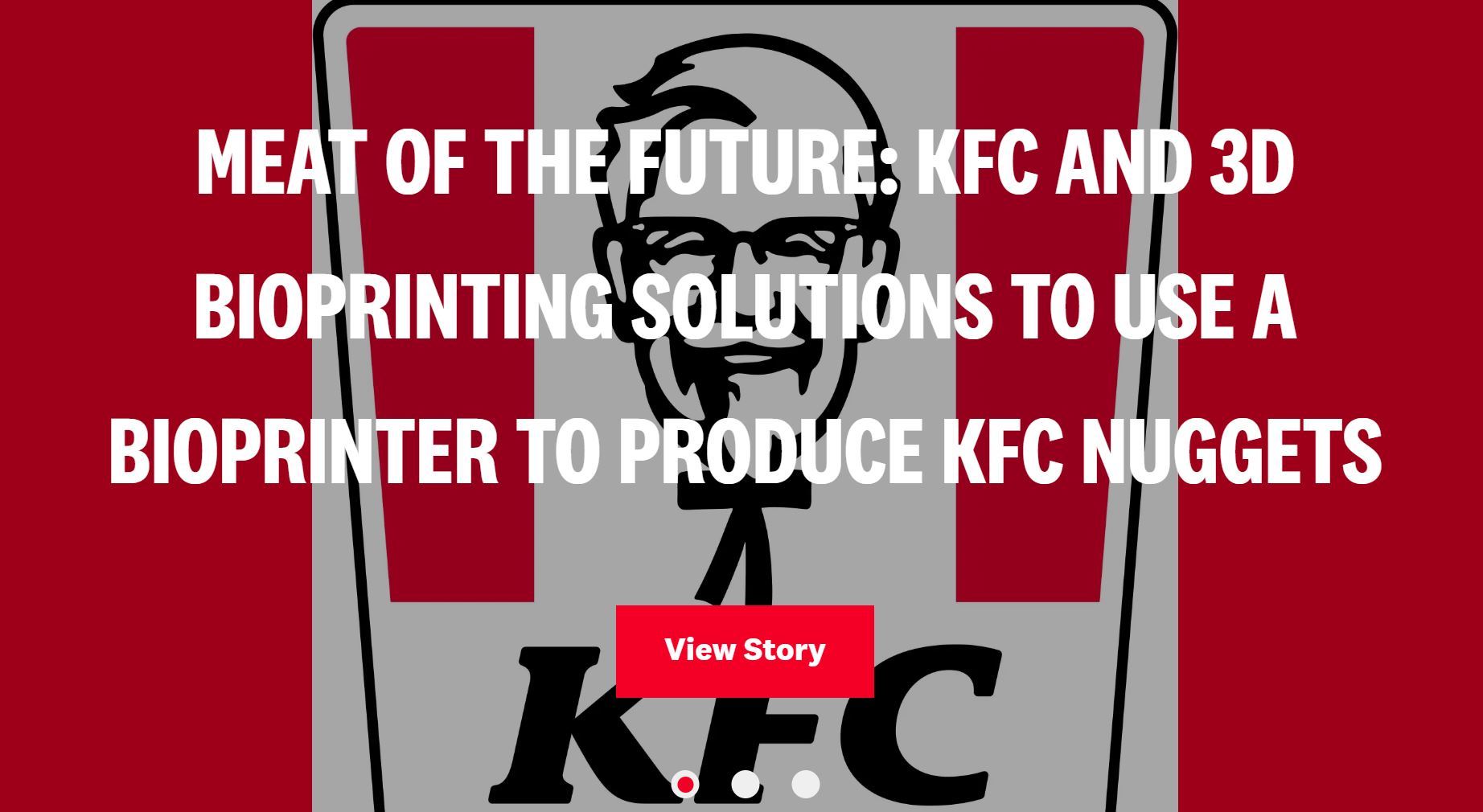 KFC、3Dバイオプリンティング製代替肉ナゲットを今秋発売の計画