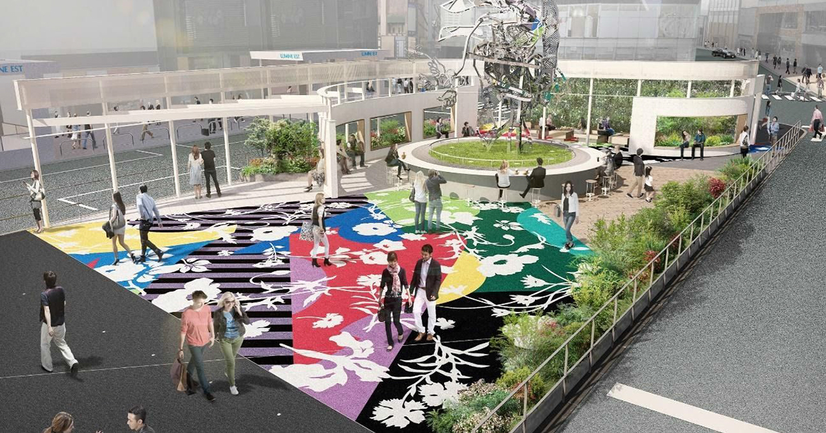 ルミネが新宿に新しいコミュニティスペース 7mを超えるアート作品を設置