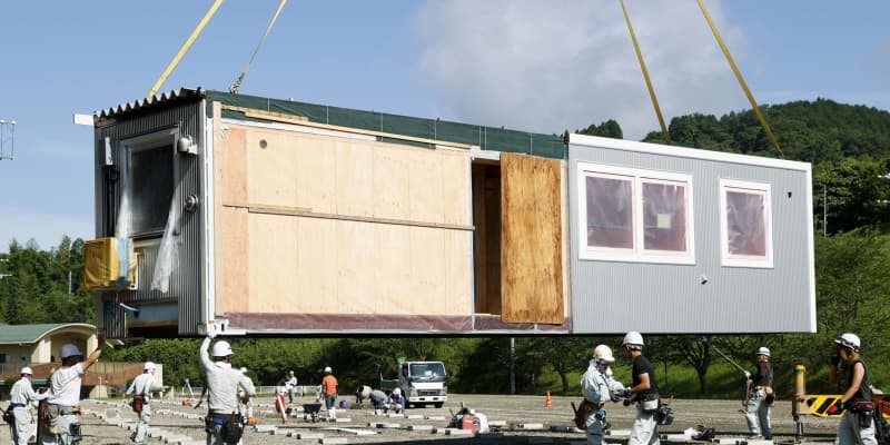 熊本・球磨村に仮設住宅設置開始　33戸、8月上旬入居目指す