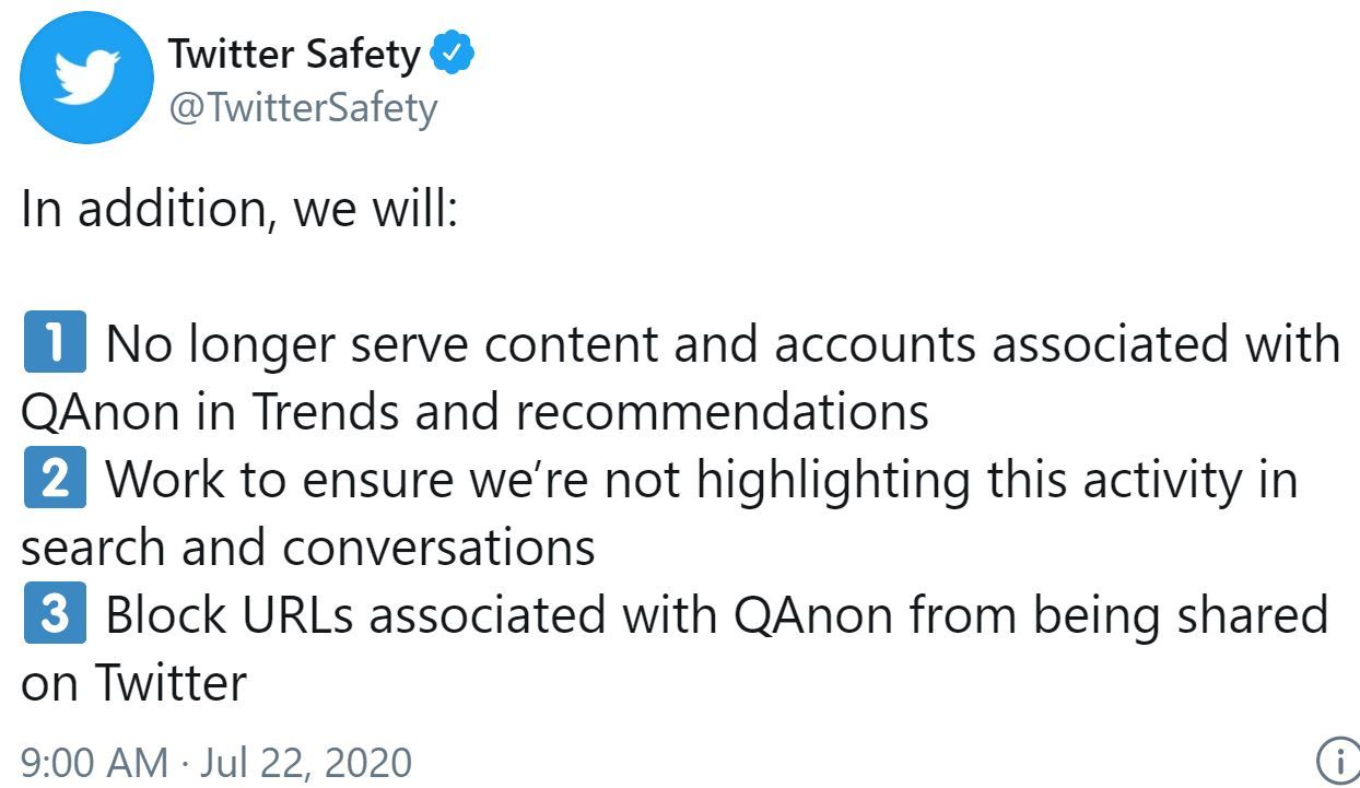 Twitter、陰謀論のQAnonアカウントを大量停止