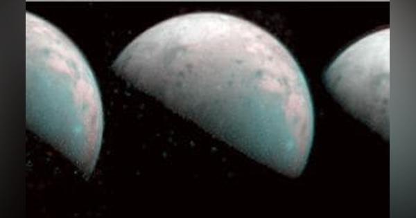 木星の衛星ガニメデの北極域、探査機ジュノーが赤外線で初撮影