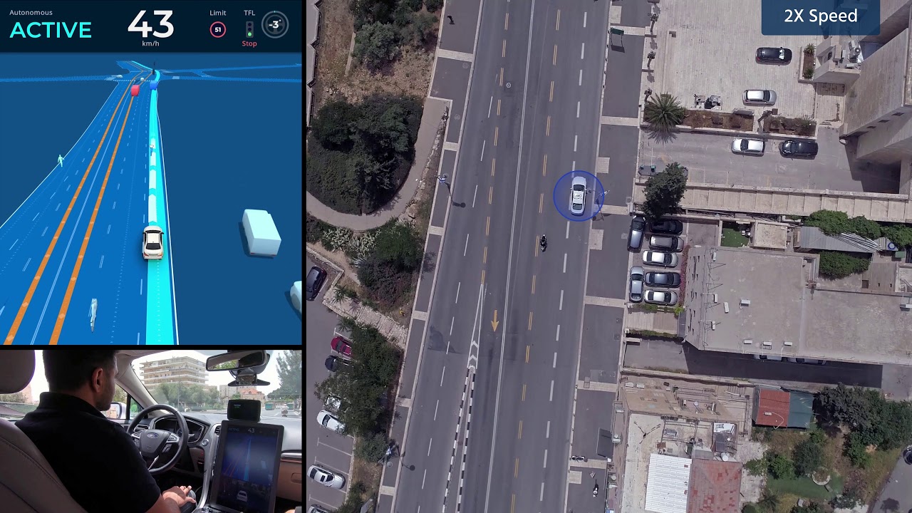 Mobileyeの自動運転、未編集25分動画で空と車内からリアル体験！インテル傘下