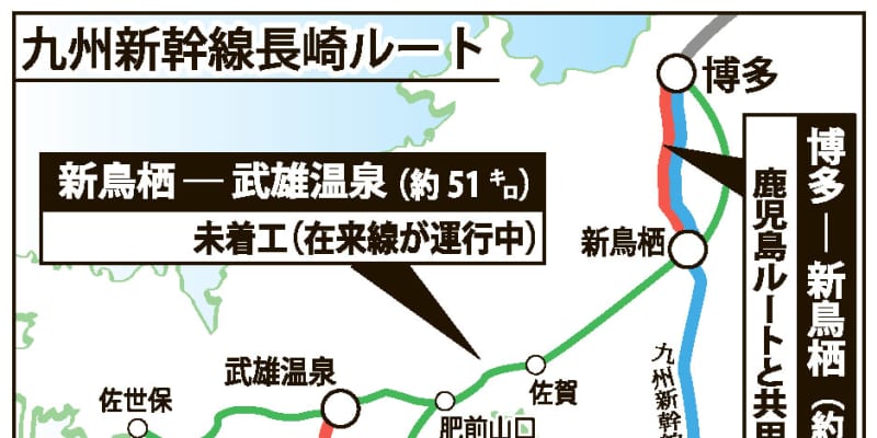九州新幹線長崎ルート　環境アセス再回答　あす“期限”　漂う手詰まり感　長崎、着工遅れに危機感　佐賀、拒否の姿勢崩さず