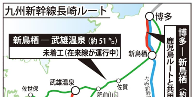 九州新幹線長崎ルート整備　2023年度着工極めて困難　佐賀県、改めてアセス拒否