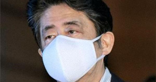 安倍首相　福島県の布マスク着用　「アベノマスク」に代わり