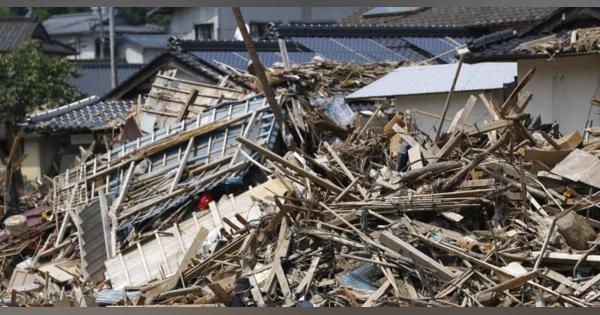 豪雨1カ月、熊本がれき撤去難航　コロナで人手不足課題