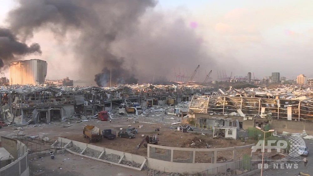 動画：まるでこの世の終わりレバノン首都、二重爆発の現場から