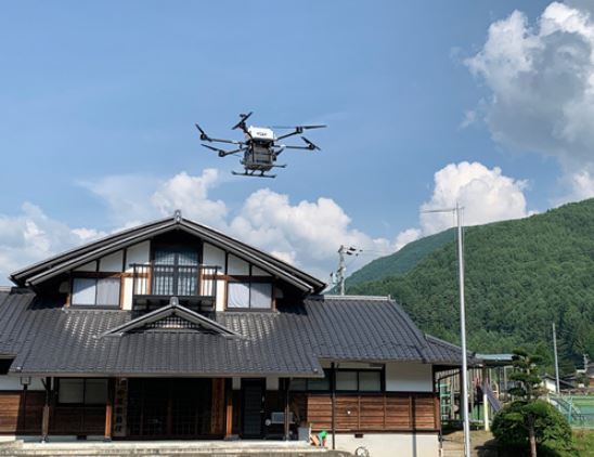 ドローンが自律飛行、山間部の集落に日用品を配送　長野県伊那市でスタート