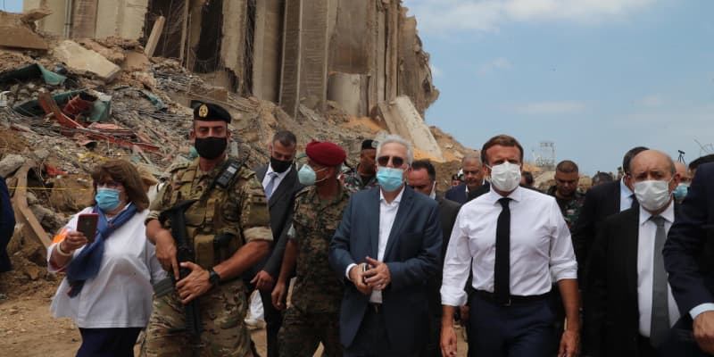 マクロン仏大統領がレバノン訪問　支援本格化、死者137人