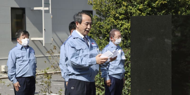 美浜事故16年「安全積み重ね」　11人死傷、追悼行事で関電社長