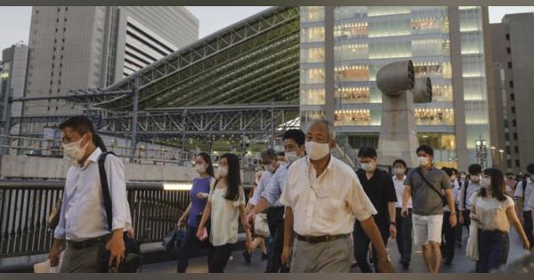 国内で新たに1070人が感染　大阪が最多187人、東京上回る