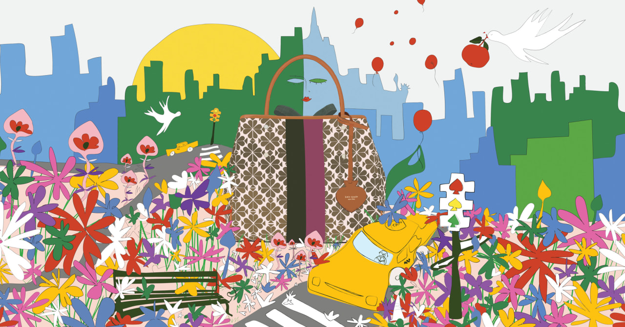 「ケイト・スペード ニューヨーク」のスペードマークがフローラルパターンに、新作バッグコレクションを発売