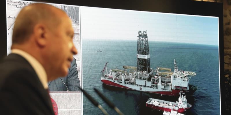 トルコ沖で大規模ガス田を発見　過去最大級とエルドアン大統領