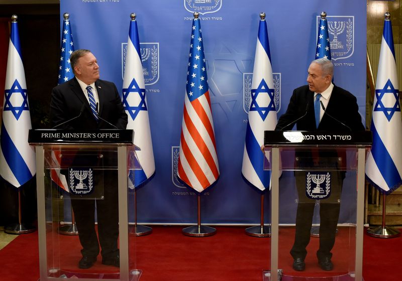 米、イスラエルの軍事優位性維持を保証　国務長官が強調