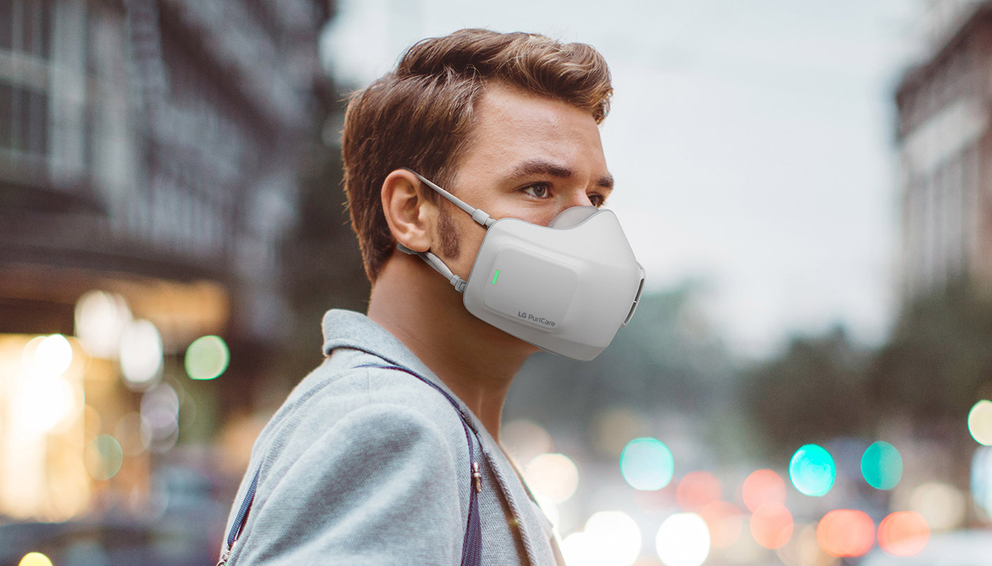 LG Electronics、空気清浄機能搭載マスク「PuriCare」、10月以降に発売へ