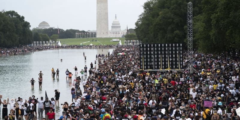 米、人種融和訴え集会数千人　ワシントン大行進から57年