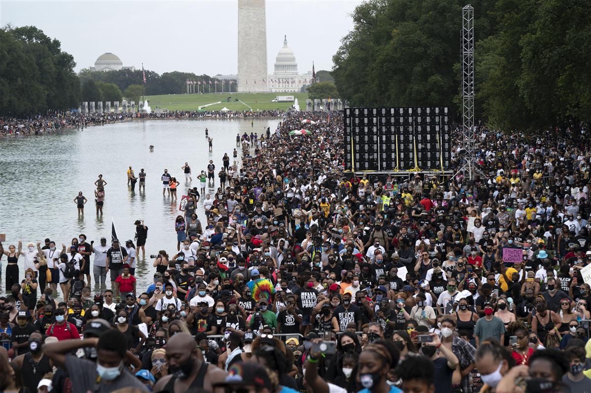 差別抗議の大規模集会　キング牧師の演説から５７年　米ワシントン