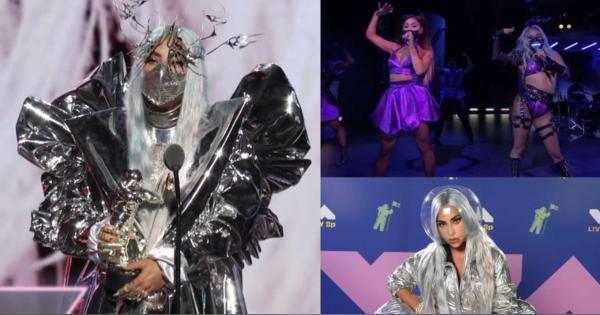 レディー・ガガが"9変化"、音楽の祭典「VMA」で着用した衣装とマスクに注目