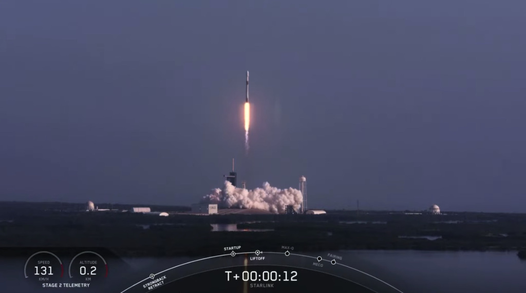 SpaceXが12回目のStarlinkネット衛星の打ち上げに成功