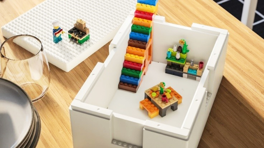 「イケア」と「レゴ」がコラボした「遊べる収納ボックス」