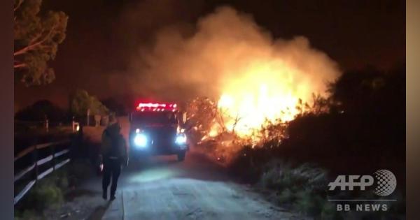 動画：米加州南部の山火事、原因は「赤ちゃんの性別発表花火」