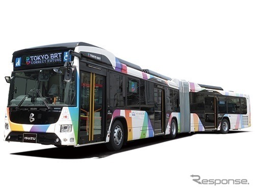 東京BRT、プレ運行開始10/1定員119名の連節バス導入