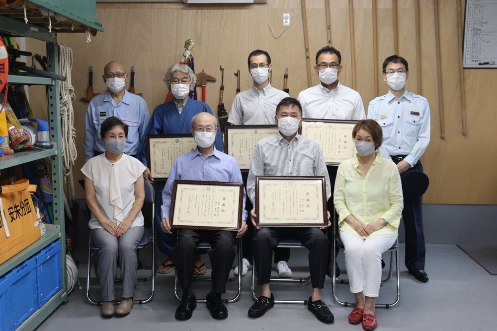 琵琶湖疏水に転落の男性、工芸職人や医師ら７人が連携して救助　消防署が感謝状、京都